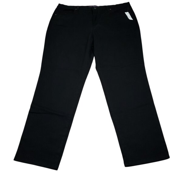 Gloria Vanderbilt Denim - Gloria Vanderbilt Amanda Tapered Leg Classic Rise Jeans Black Stretch Size 18W